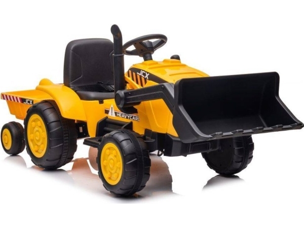 Lean Cars Akumuliatorinis traktorius su priekaba S617 geltonas