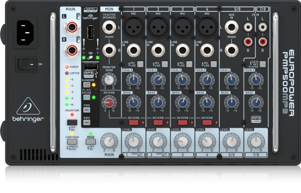 Behringer Pmp500mp3, 8 Kanäle, Schwarz