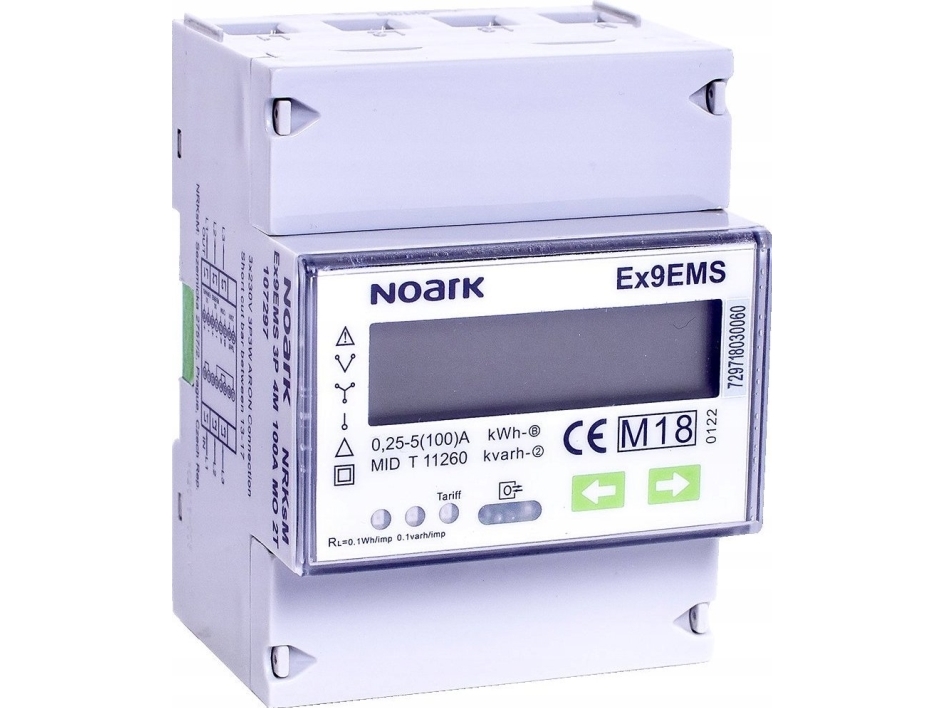 Noark energimålere Noark 107297 Ex9EMS 3P 4M 100A MO 2T