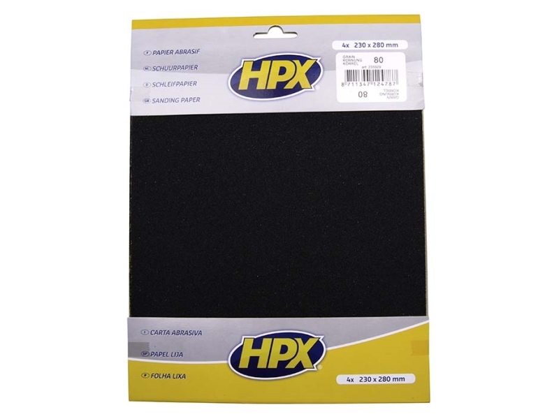 HPX sandpapir p80 - 4 stk.