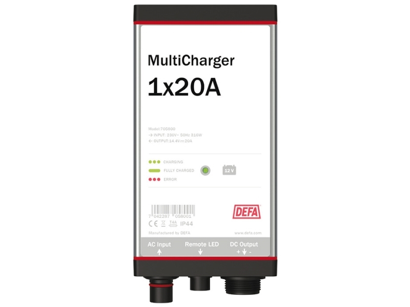 DEFA multicharger 12v 1x20a | Marin - Motor och styrning - Diverse tillbehör till båtmotorer | GameStuff