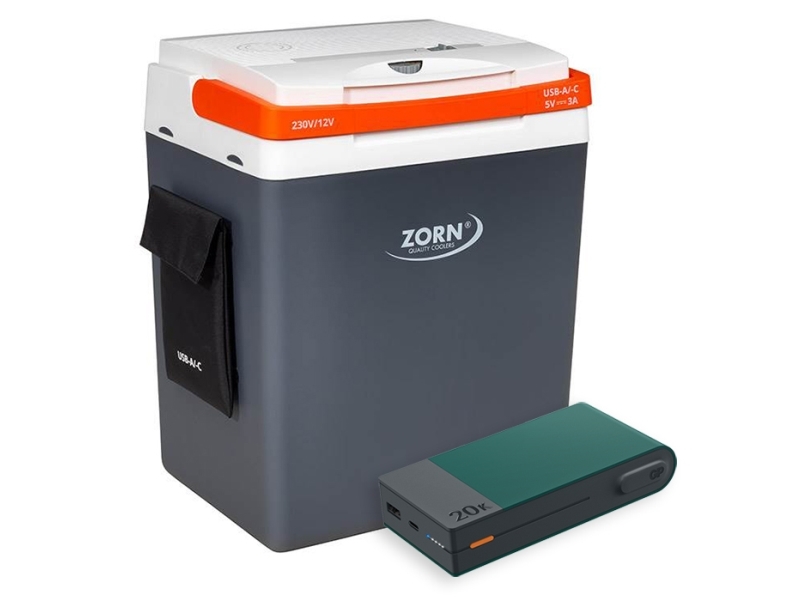 Zorn 30l Elektrisk Køleboks 230v Inkl Powerbank