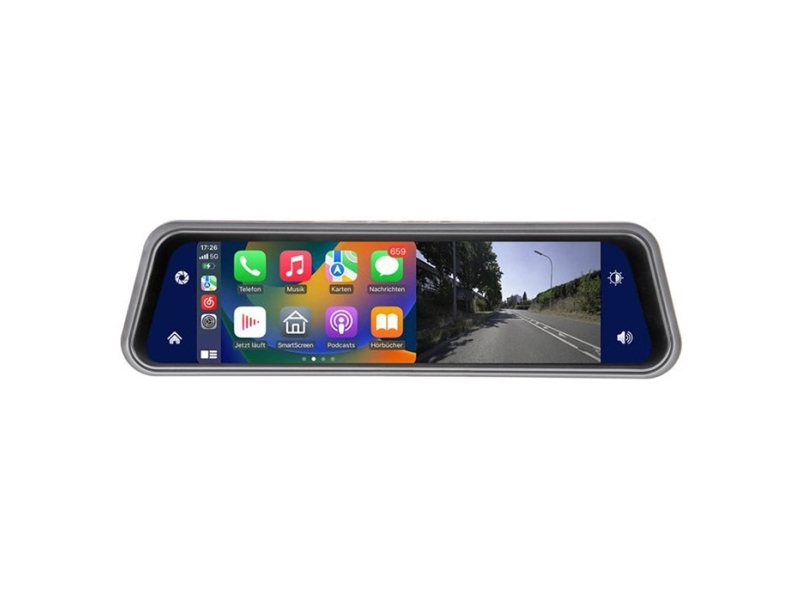 Ampire 9 \" Bakspejl Med Carplay Android Auto Dashcam