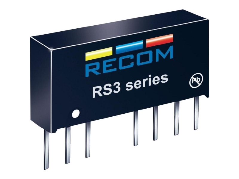 Recom International 10004210 RS3-2405S 3W DC/DC Converter RS3-2405S 18 - 36 Vdc 5 Vdc 600 mA 3 W