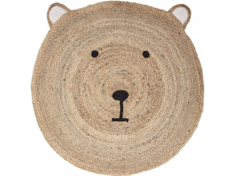 Atmosphera jutematta i form av en nalle, Ø 100 cm | Bostäder - Hemtextil - Mattor & mattor | GameStuff