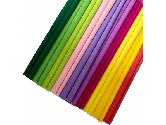 Krøllet silkepapir 25x200 cm mix, 10 ruller
