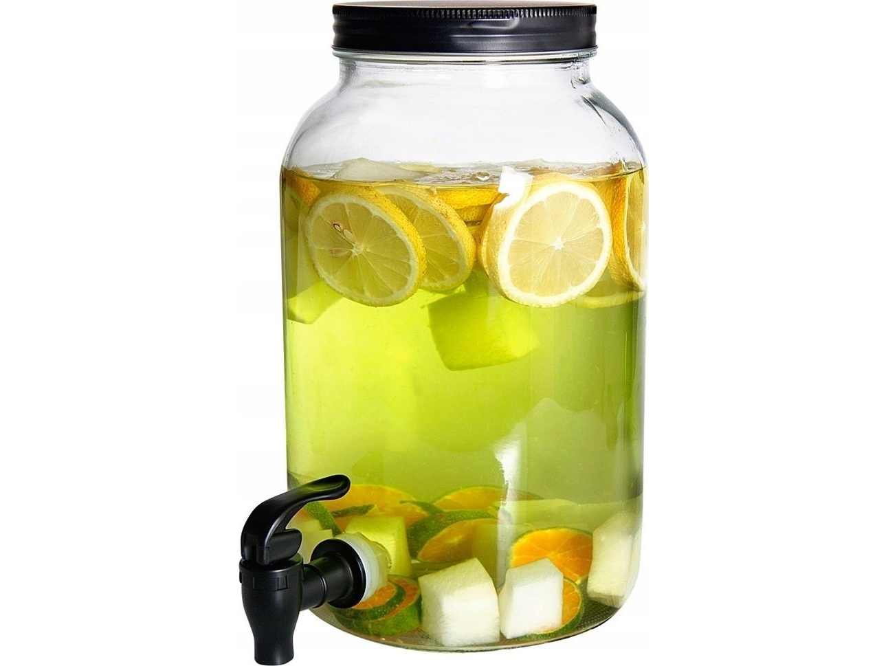 Glasflaske til drinks med hane 3,2 l