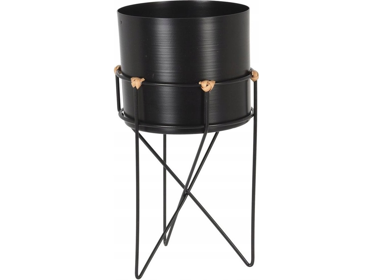 "Home Styling Collection Pot Stand Cover, Metal, Sort, 17 X 31,5 Cm