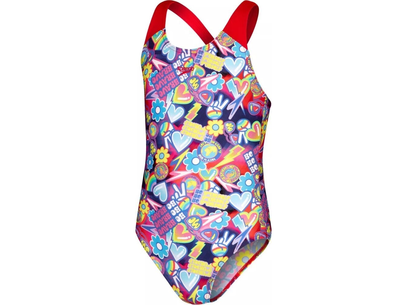 Speedo børnesvømmedragt Speedo DIGI ALV SPBK JF true navy/fed red/blue flame/rose violet/lapis blue/bright yellow str. 13-14