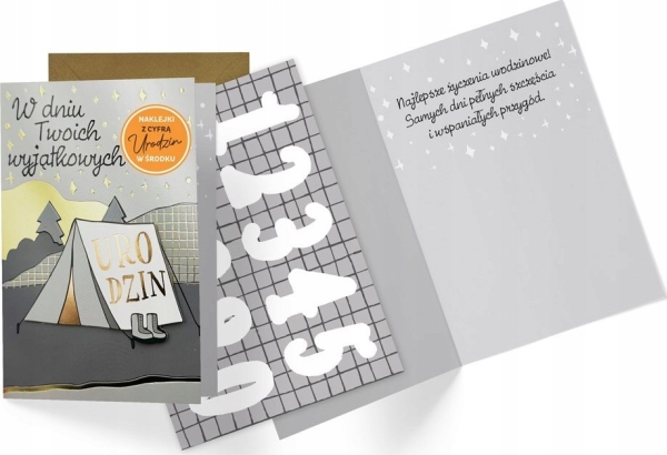 B6 Fødselsdagskort (udskiftelige numre)