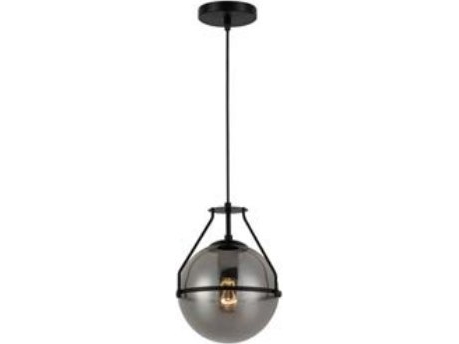 Hængelampe Gtv Drop Os-Dro2-10-Dec, 1X25w E27, Sort/Dim, Mat Røgfarvet