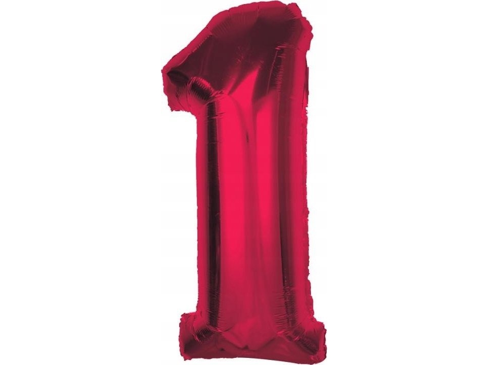 Godan Folienballon Nummer 1 Rot Smart 92Cm