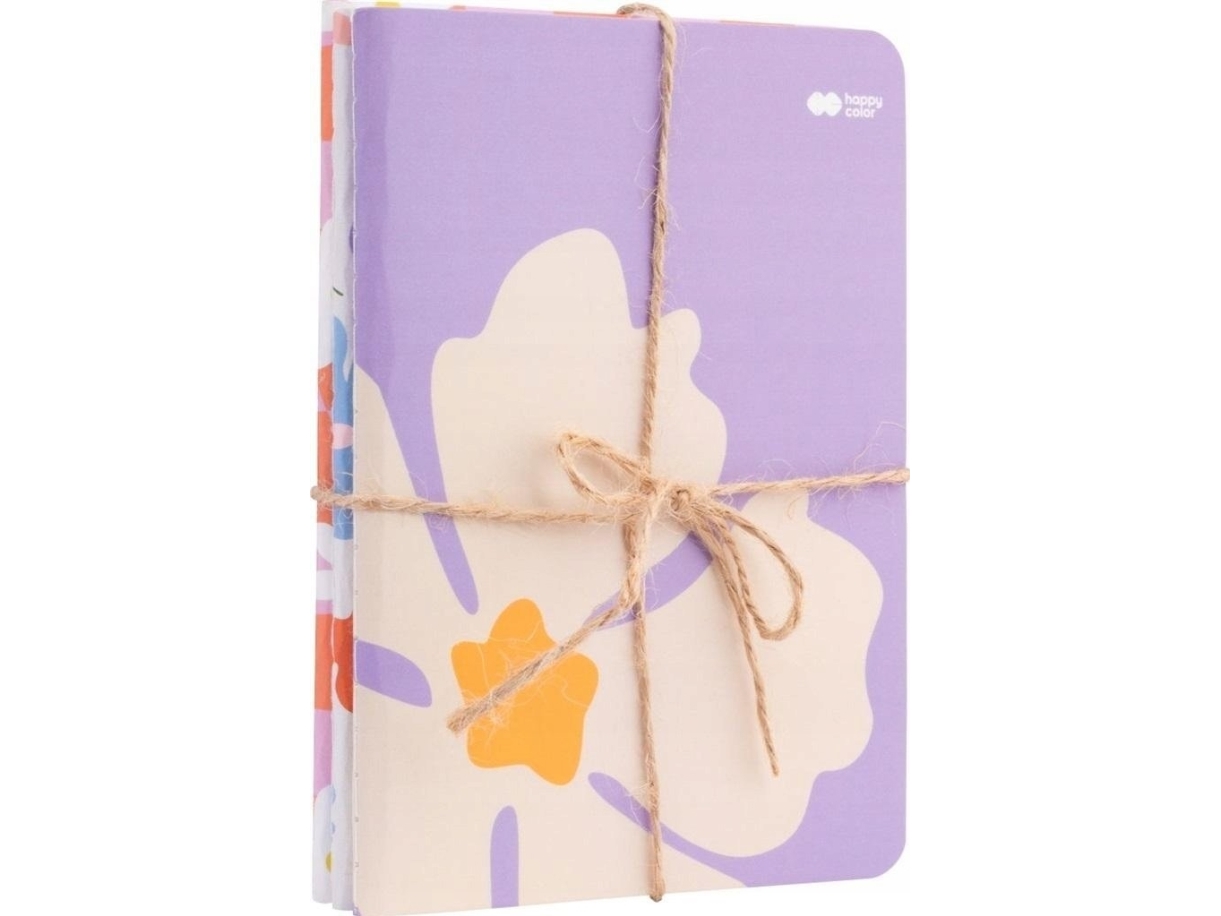Happy Color Notes, Geheftet A6/32K Bloom Pastell (3Er-Set)