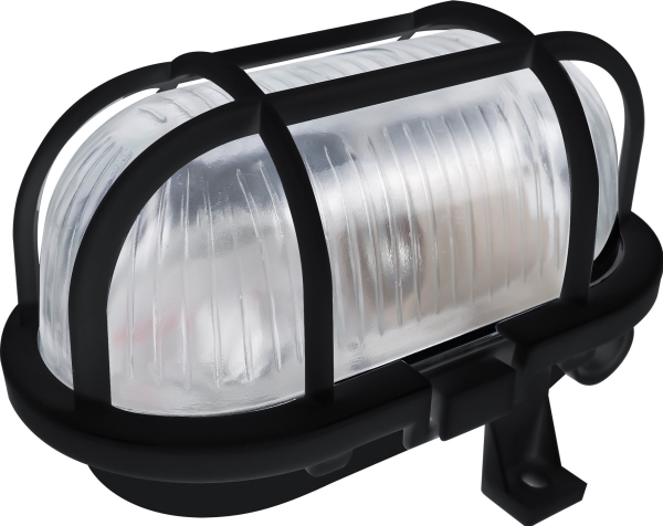 Orno SOTOA belysningsarmatur E27 max. 15W IP54, glaskupa, plastkåpa, svart | Belysning - Utomhusbelysning - Väggbelysning | GameStuff