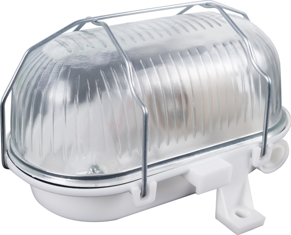 Orno BODRUM armatur E27 max 15 W IP54 glaskupa stålskydd, vit | Belysning - Inomhusbelysning - Infälld spotlight | GameStuff