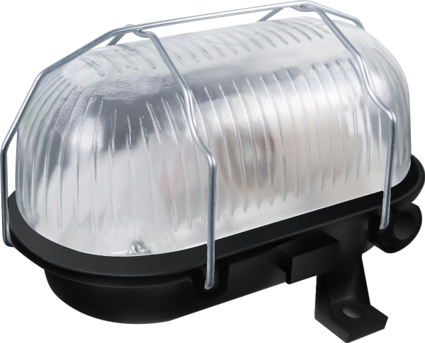 Orno BODRUM, valaisin, E27, max. 15W, IP54, lasinen diffuusori, teräskansi, musta