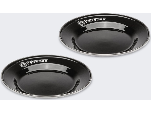Petromax emalilautaset 26 cm 2 kpl MUSTAA