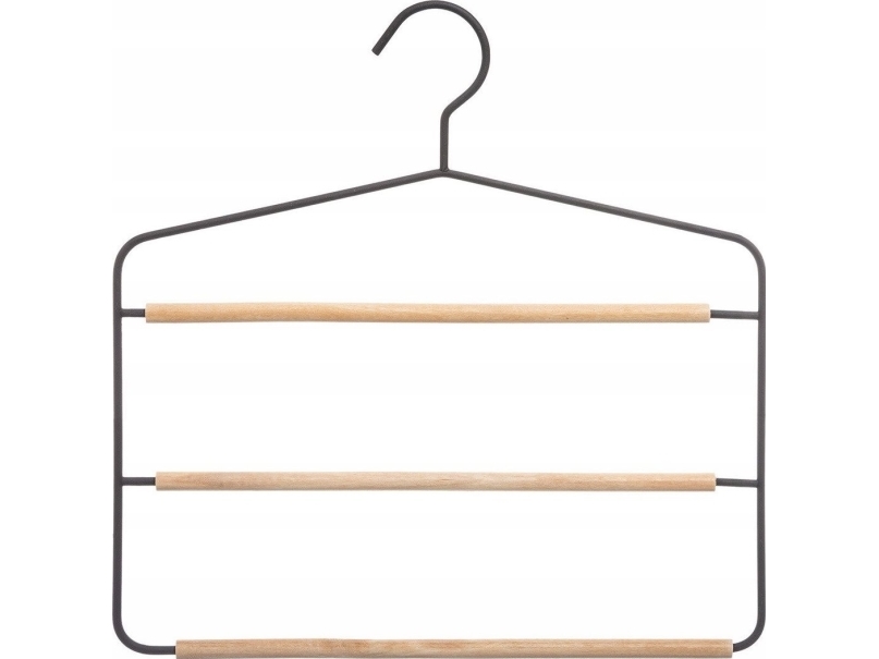 5five bøjle til nederdele/bukser, 3 niveauer, metal, sort