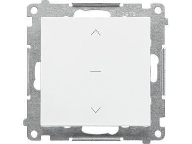 Kontakt-Simon Rolet-Knap 55 Tzp1k.01/111 Modul 10 A, 250 V~ Hvid Mat