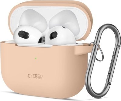 Tech-Protect TECH-PROTECT SILICONE HOOK APPLE AIRPODS 3 CAFFE LATTE