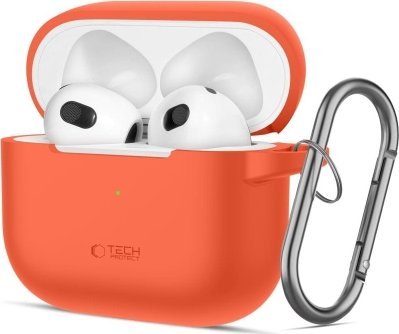 Tech-Protect TECH-PROTECT SILICONE HOOK APPLE AIRPODS 3 NEON ORANGE | TV, Ljud & Bild - Bärbart ljud & Bild - MP3 spelare | GameStuff
