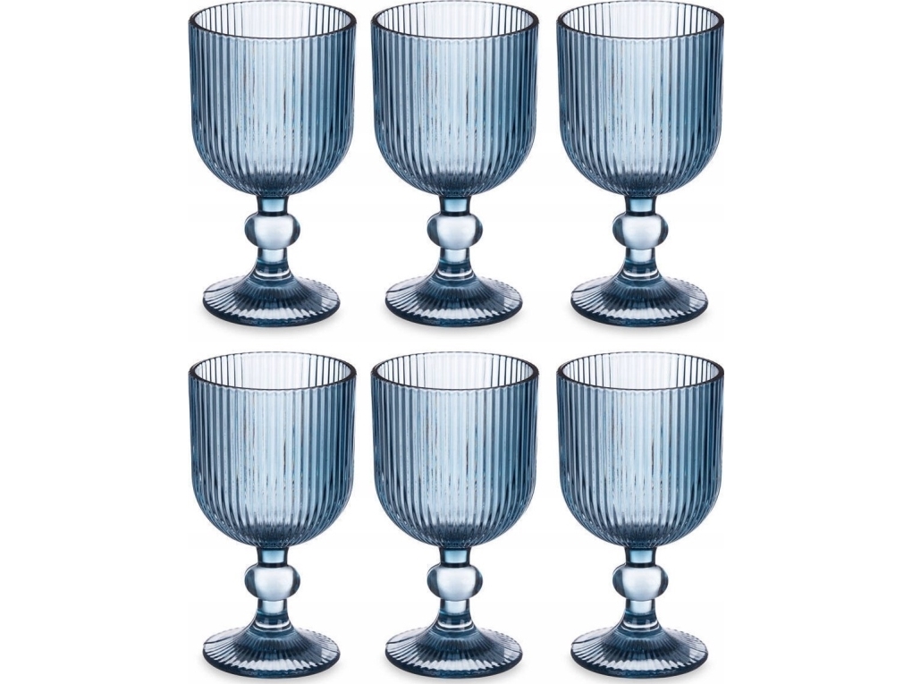 Vivalto LINES vinglas i riflet glas, 6 stk, 260 ml