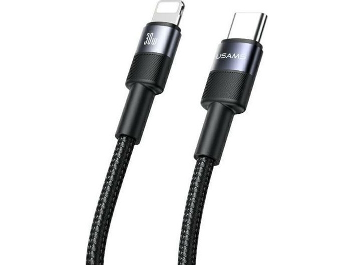 Usb Kabel Usams Usb-C Til Lightning 1,2 M - Sort