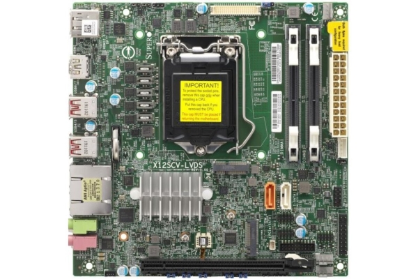 Supermicro Mbd-X12scv-Lvds-B, Intel, Lga 1200 (Socket H5), Intel Core I3, Intel Core I5, Intel Core I7, Intel Core I9, Intel Xeon , Ddr4-Sdr