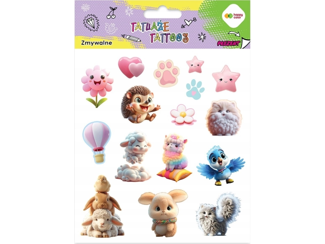 Babyliss Tatuaże Zmywalne Animals Fluffy Happy Color