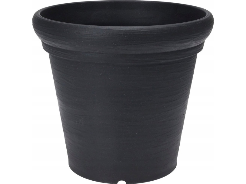 Vilde Havekrukke i plast, sort, rund, 38x34 cm