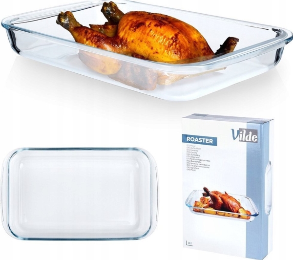 Vilde Värmetåligt glaskärl 39,5x24x5 cm, 3 l | Bordssättning - Par - Fade | GameStuff