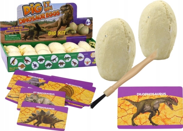 LeanToys Arkeologiska utgrävningar Dinosaurier Ägg Kort 12 delar | Leksaker - Vetenskap & Upptäckt - Biologi, geologi och arkeologi | GameStuff