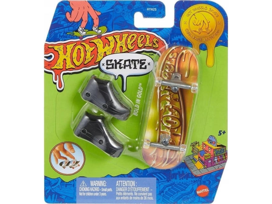 Mattel HW Skate guld skateboard+sko HYH25 /16