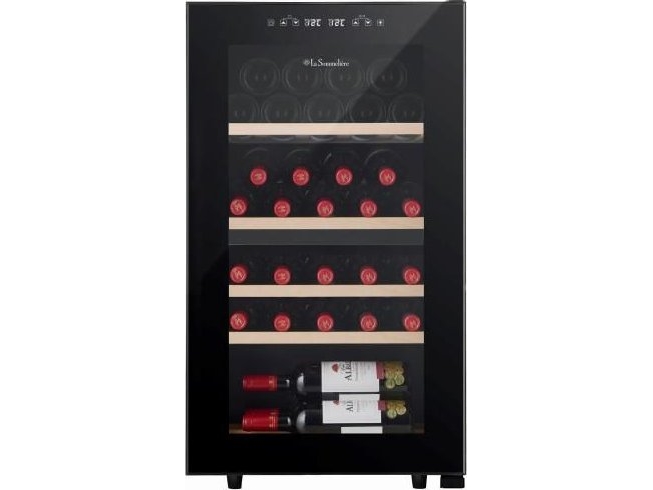 La Sommeliere SLS32DZBLACK vapaasti seisova kaksialueinen viininjäähdytin