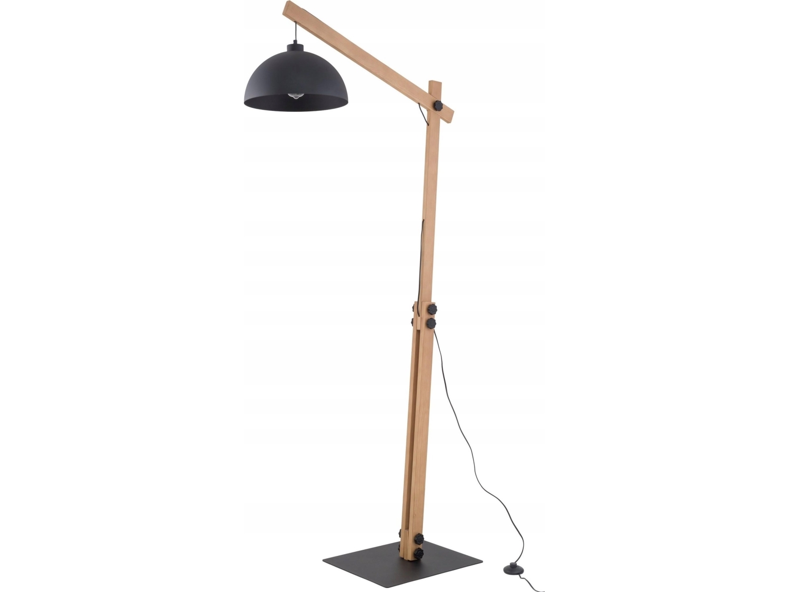 TK Lighting Tk Lighting Oslo 5582 lattiavalaisin 1x15W E27 musta/puujalkainen