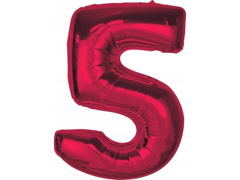 Godan Folienballon Nummer 5 Rot Smart 92Cm