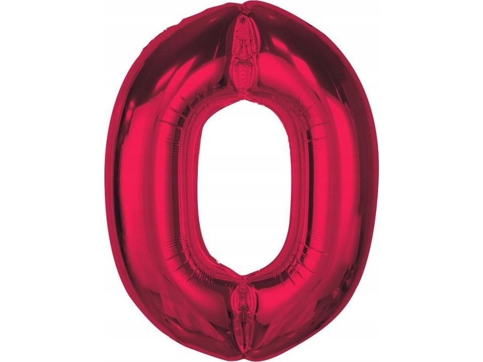 Godan Folienballon Nummer 0 Rot Smart 92Cm
