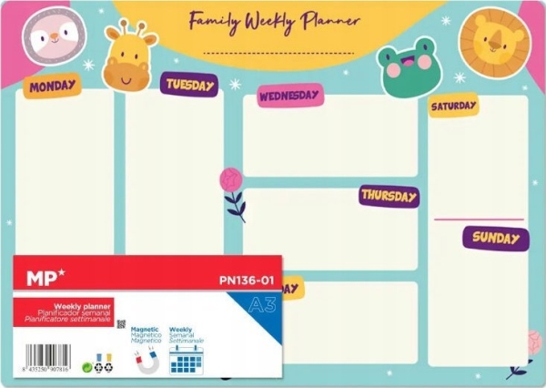 Magnetic weekly planner A3 MP