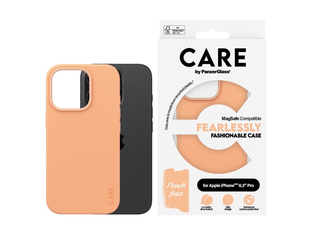 Panzerglass Care By Case Peachy M. Magsafe Iphone 16 Pro, Cover, Apple, Apple - Iphone 16 Pro, Pink