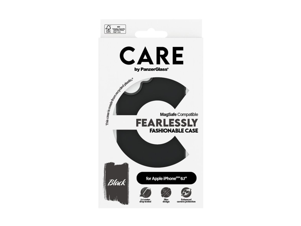 CARE by PanzerGlass Case Fashion Black MagSafe iPhone 16