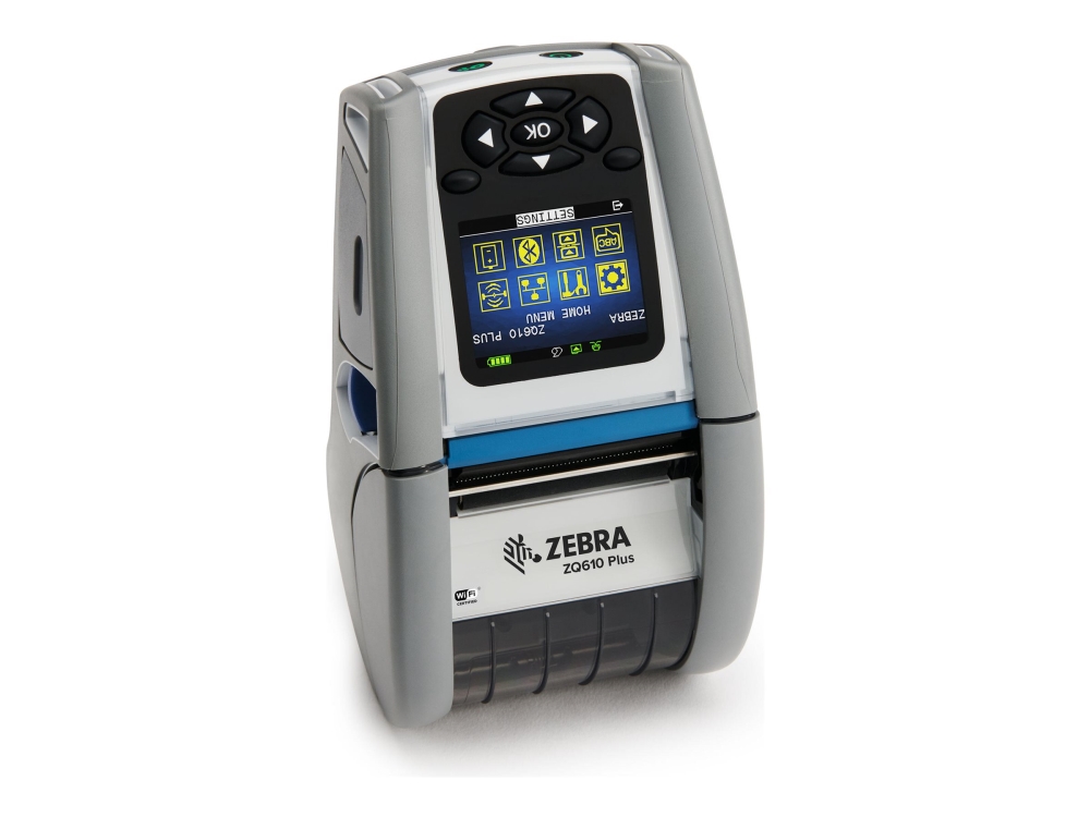 Zebra ZQ600 Series ZQ610 Plus-HC - Etiketprinter - direkte termisk - Rulle (5,54 cm) - 203 dpi - op til 115 mm/sek. - Wi-Fi(ax), Bluetooth 5.3, USB, RS232C, NFC