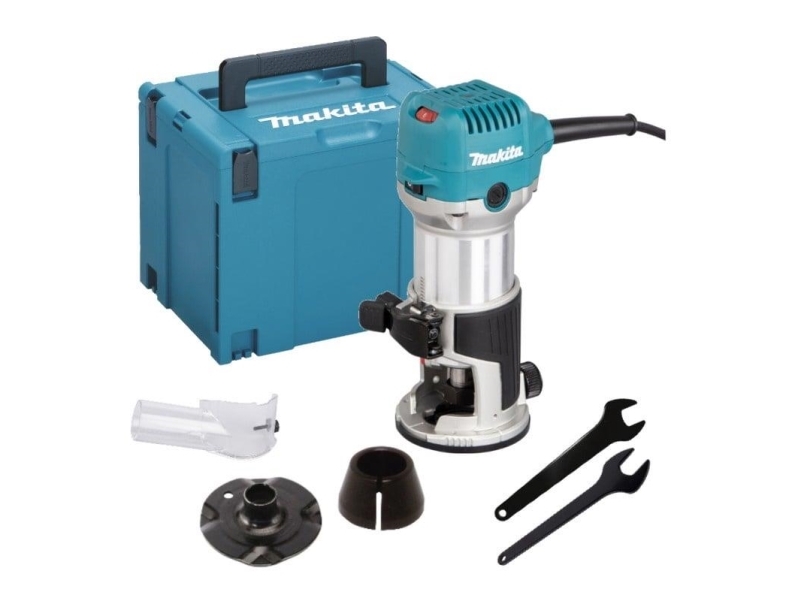 Makita RT0702CJ, Svart, Blå, Rostfritt stål, 34000 RPM, 6, 8 (5/16), 10000 RPM, 93 dB, 82 dB