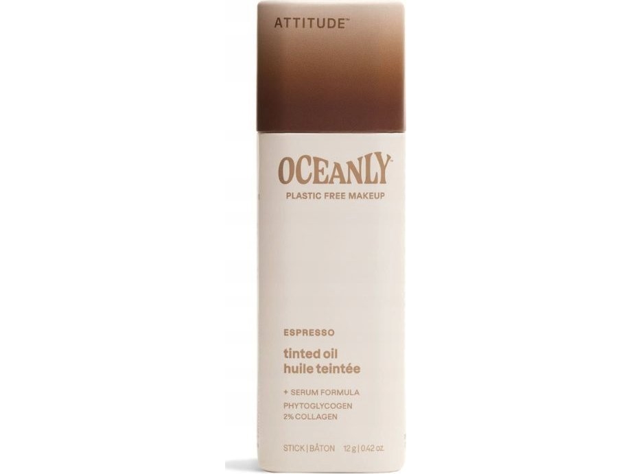 Attitude Olie Til Hår/ Hud Med Farve Oceanly Tonende Olie Serum Espresso 12 G
