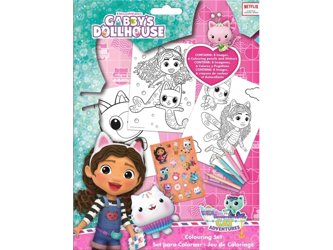 Kids Euroswan att färglägga + 6 kritor + Gabis Kattstuga klistermärken Gabys Dockhus GD00082 Kids Euroswan | Skola & Hobby - Till skolväskan - Övriga | GameStuff