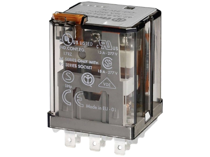 Finder 62.33.9.220.4300 Steckrelais 220 V/Dc 16 A 3 X Wechsler 1 Stk