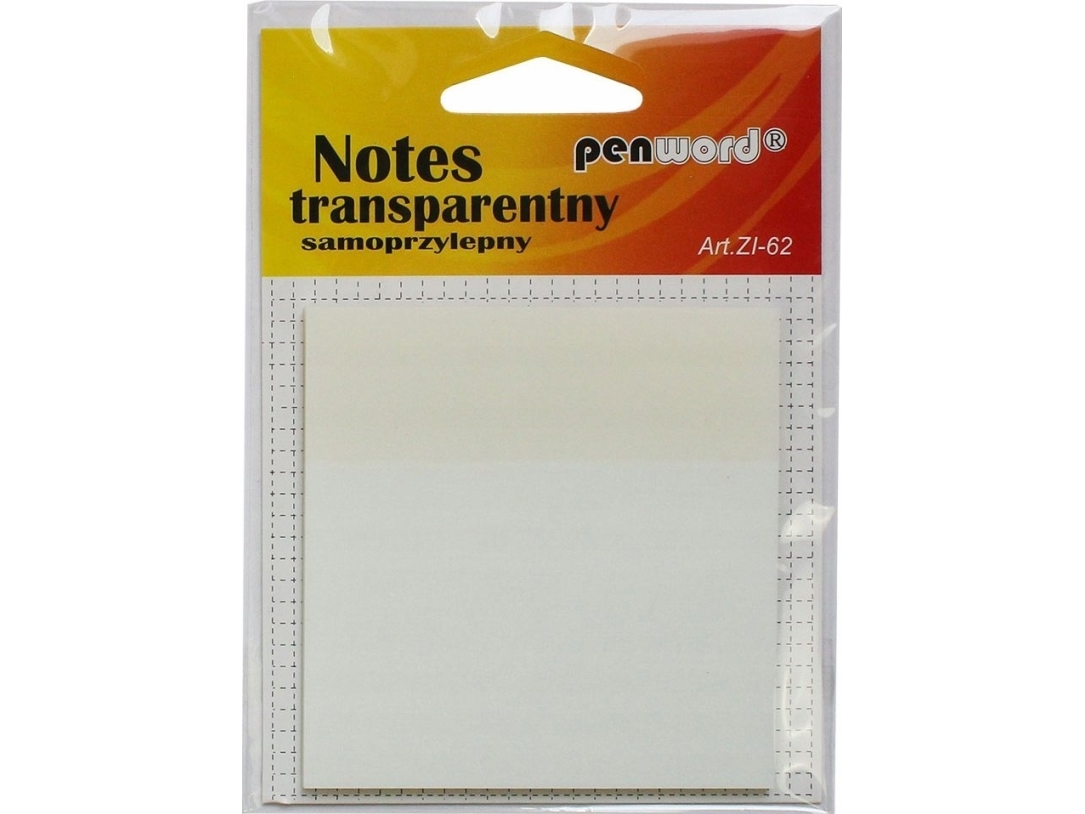 Stickn gennemsigtige selvklæbende sedler 75x75mm 50K