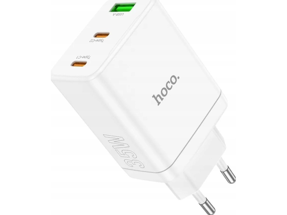 Hoco Netoplader Hoco 2 X Type C + Usb A Pd Qc3.0 3A 35W N33 Hvid