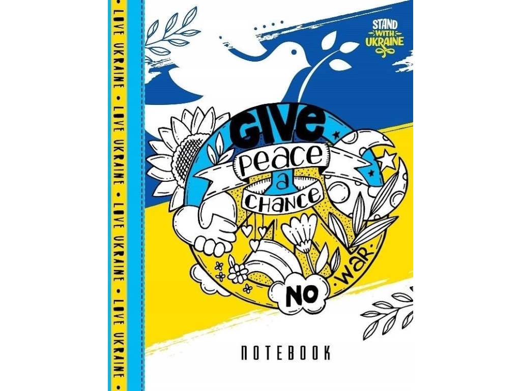 Frisches Dekoratives Notizbuch A5/64K Gitter Tw Peace - Peace |