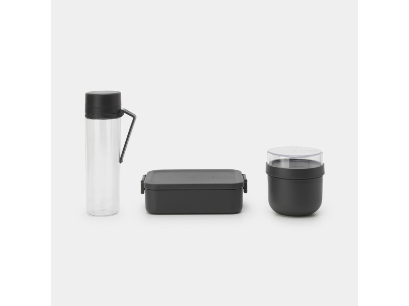Brabantia Make & Take, Lunchbox, set, Vuxen, Grå, Transparent, Plast, Monokromatiskt, Andra | Köksutrustning - lunch - Matlådor | GameStuff