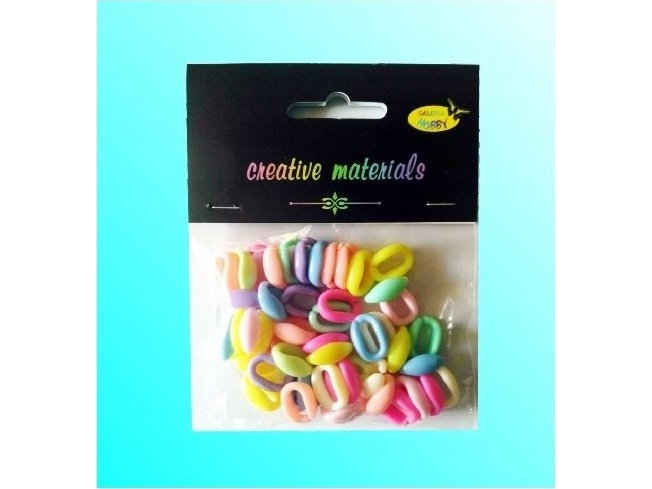 Brimarex Plastikperler Pastelfarver 16X11 Mm 22 G